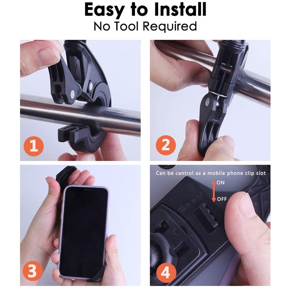 360° Rotatable Bicycle Mobile Phone Holder Bike Handlebar Mount Phone Stand Bracket-3