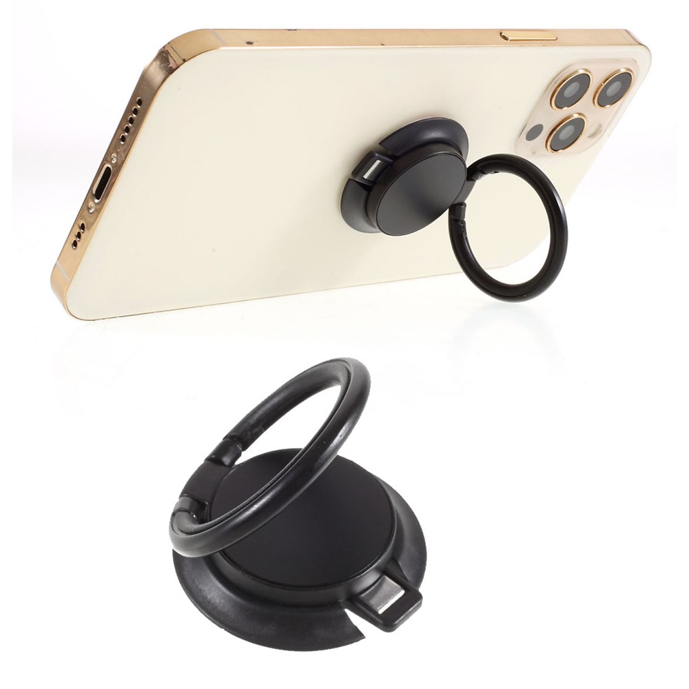 A1 360 Degree Rotatable Phone Ring Stand Car Mobile Phone Magnetic Holder - Black-1
