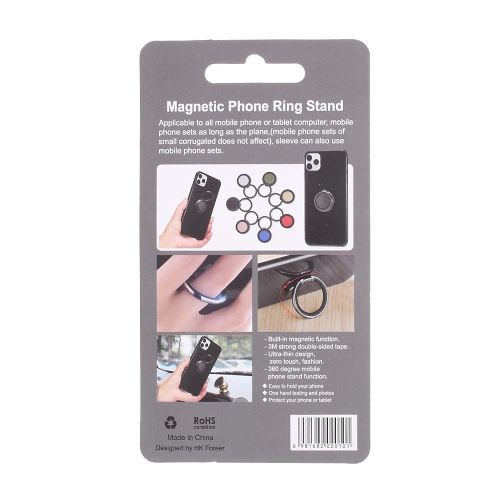 A1 360 Degree Rotatable Phone Ring Stand Car Mobile Phone Magnetic Holder - Black-7