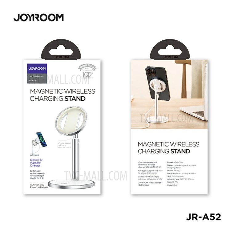 JOYROOM JR-A52 Desktop Magnetic Wireless Charger Bracket Stand Wireless Charging Holder for iPhone MagSafe-12