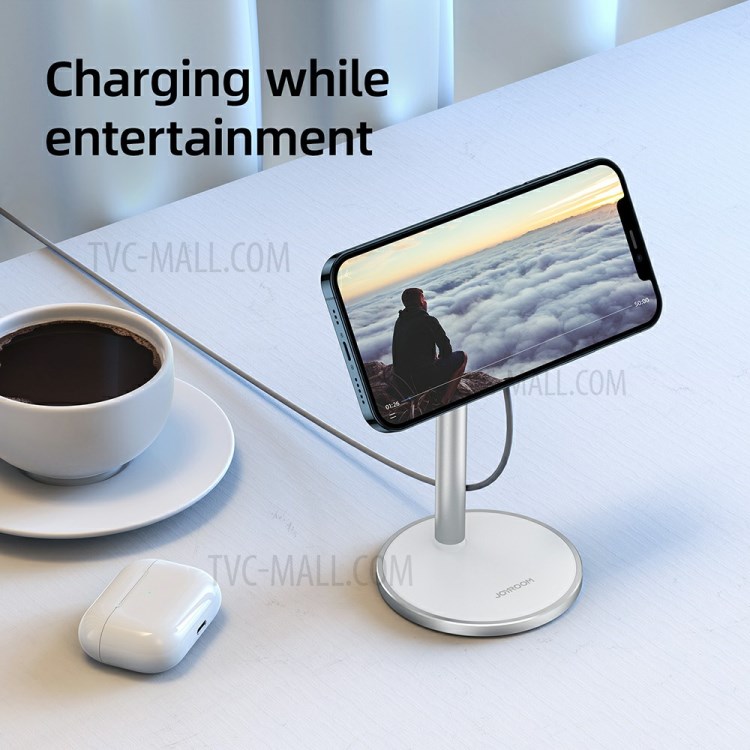 JOYROOM JR-A52 Desktop Magnetic Wireless Charger Bracket Stand Wireless Charging Holder for iPhone MagSafe-6