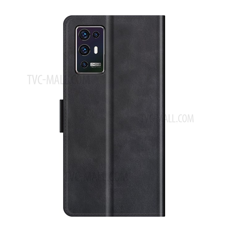 Magnetic Clasp Closure Wallet PU Leather Phone Stand Case Shell for ZTE Axon 30 Pro 5G - Black-3