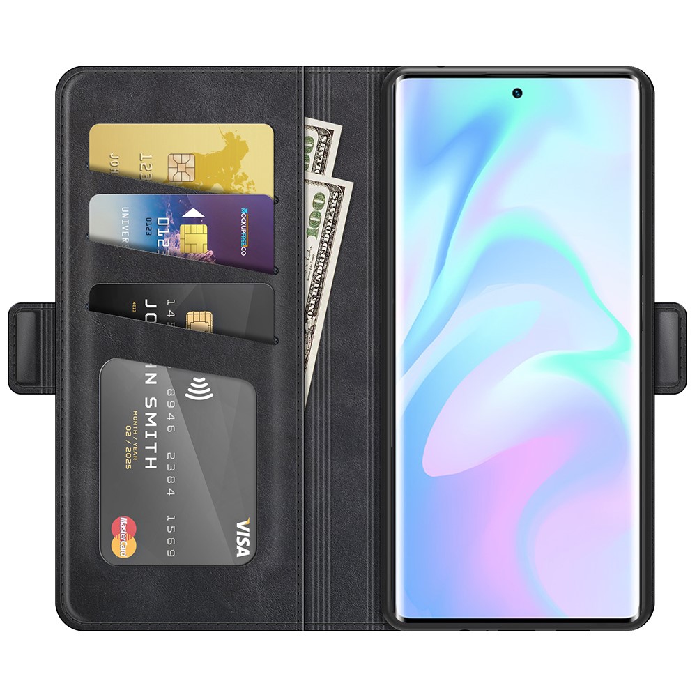 Magnetic Clasp Closure PU Leather Phone Case Wallet Stand Shell for ZTE Axon 30 Ultra 5G - Black-4