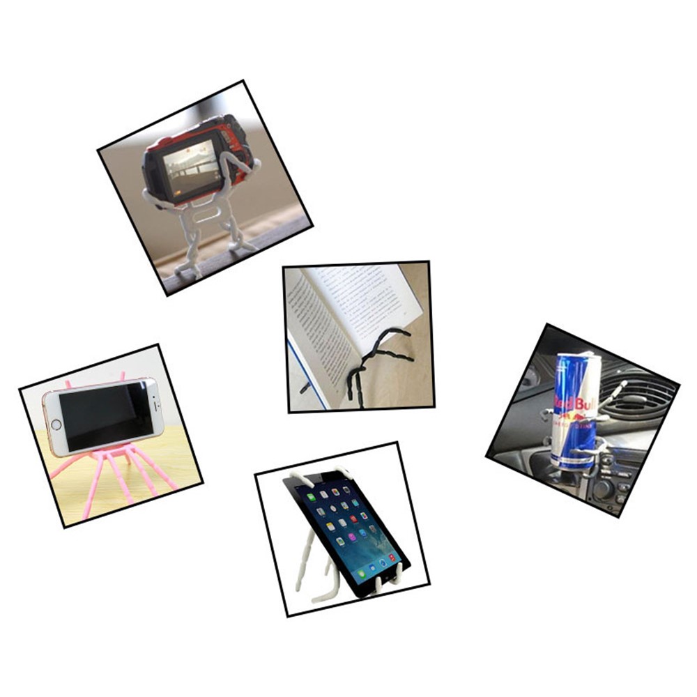 Flexible Spider Phone Holder Desk Multi-legged Mobile Phone Tablet Mount Stand Bracket for iPhone iPad - Green-7