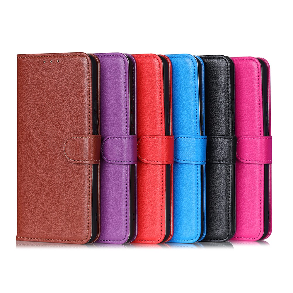 Classic Litchi Texture Leather Wallet Design Folio Flip Stand Case for ZTE Libero 5G - Black-12