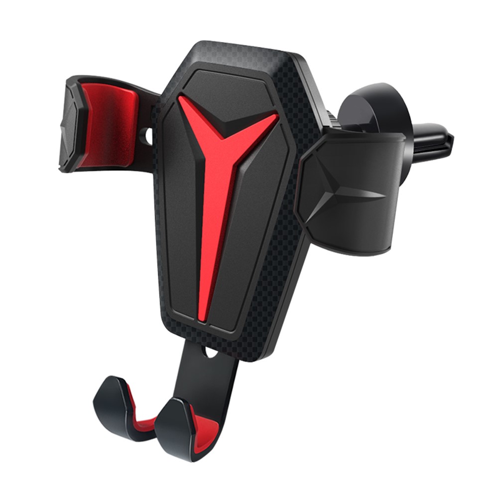 2 In 1 Ventouse De La Gravité Porte-téléphone Portable Support De Téléphone Portable Support De Support Pour IPhone 12 11 X Max Xiaomi Samsung - Rouge-2