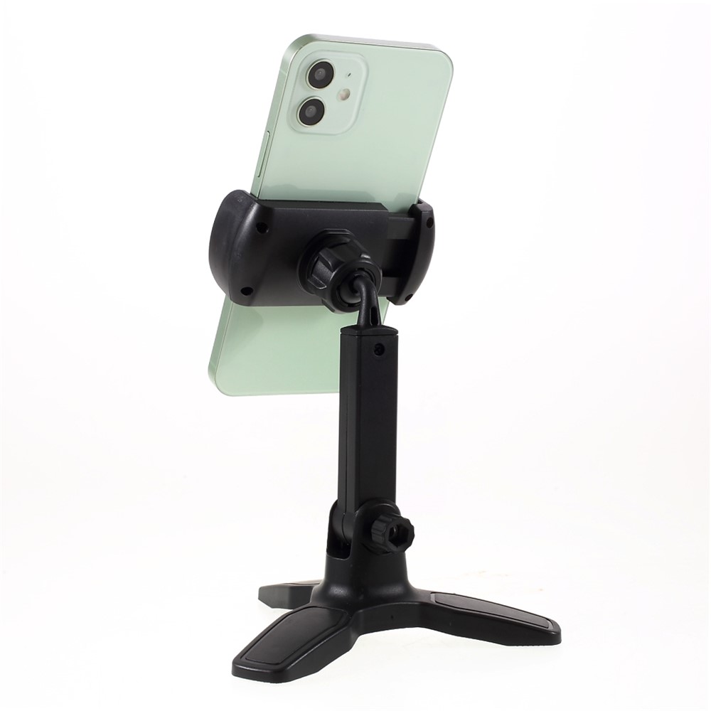 Foldable Mini 360° Rotating Plastic Desktop Tripod Cell Phone Stand Holder Bracket-4