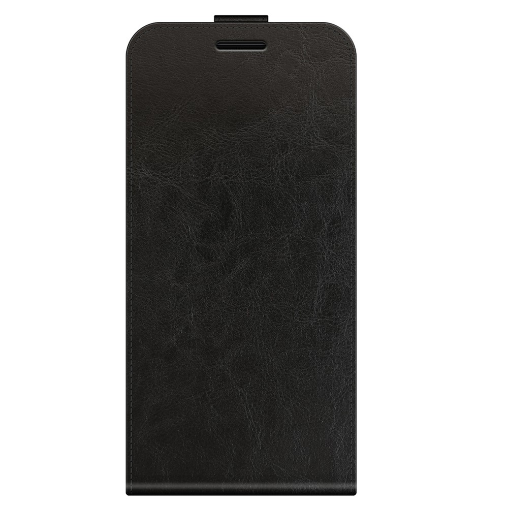 Crazy Horse Leather Card Slot Case for ZTE Libero 5G Vertical Flip Phone Cover - Black-6
