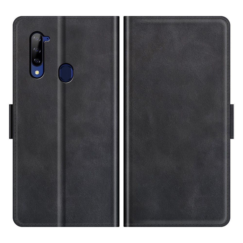 Magnetic Closing Clasp PU Leather Phone Wallet Stand Case Shell with for ZTE Libero 5G - Black-1