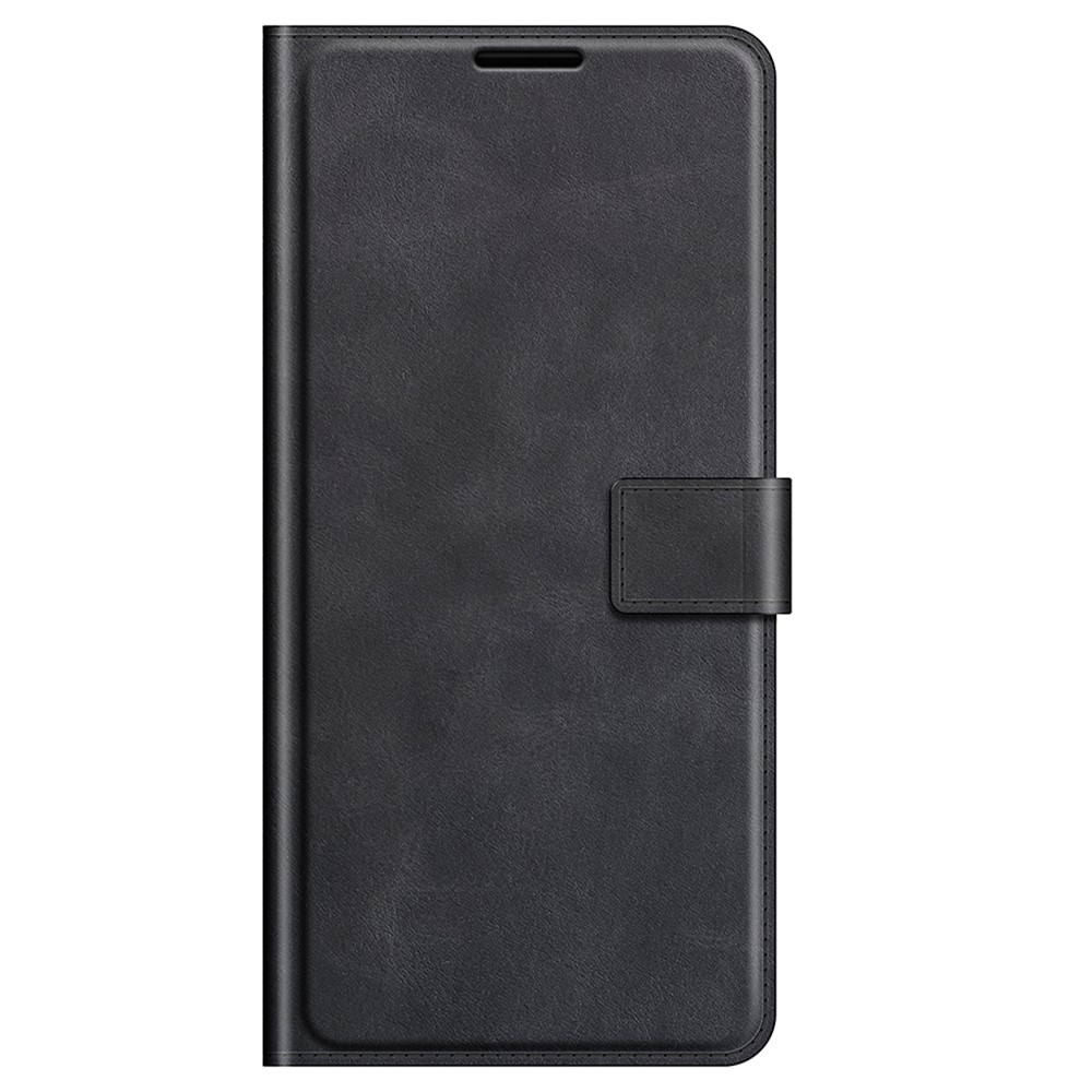 Leather Wallet Stand Design Protective Phone Case Magnetic Square Clasp Cover for ZTE Libero 5G - Black-5