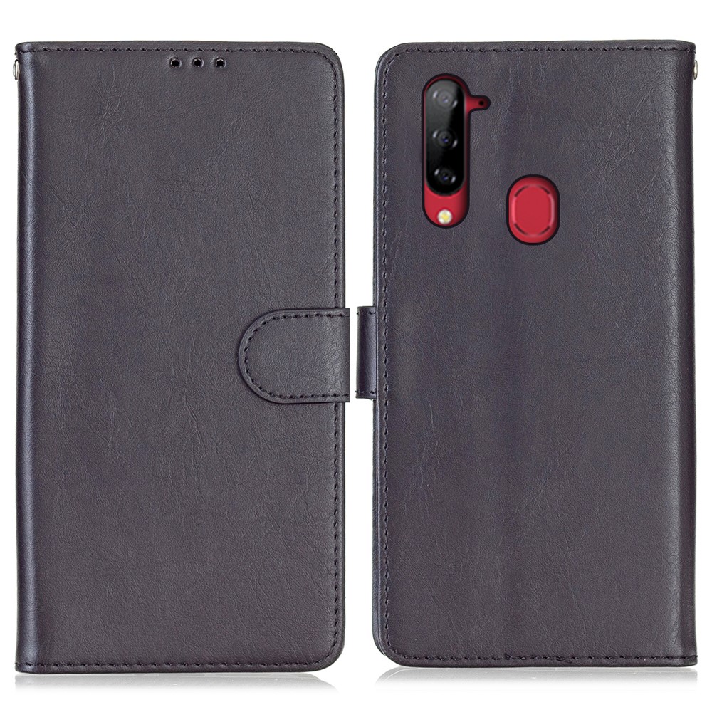 Magnetic Retro Crazy Horse Business Style PU Leather Wallet Function Flip Stand Cover for ZTE Libero 5G - Black-1