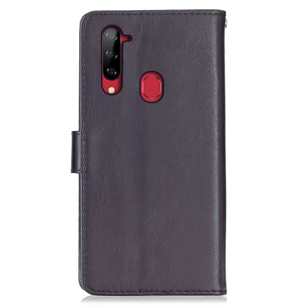Magnetic Retro Crazy Horse Business Style PU Leather Wallet Function Flip Stand Cover for ZTE Libero 5G - Black-3
