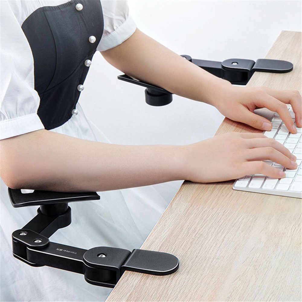 VAYDEER TJ2011 Rotating Computer Arm Elbow Rest Pad Wrist Rest Extender Desk Hand Bracket Mouse Support-2