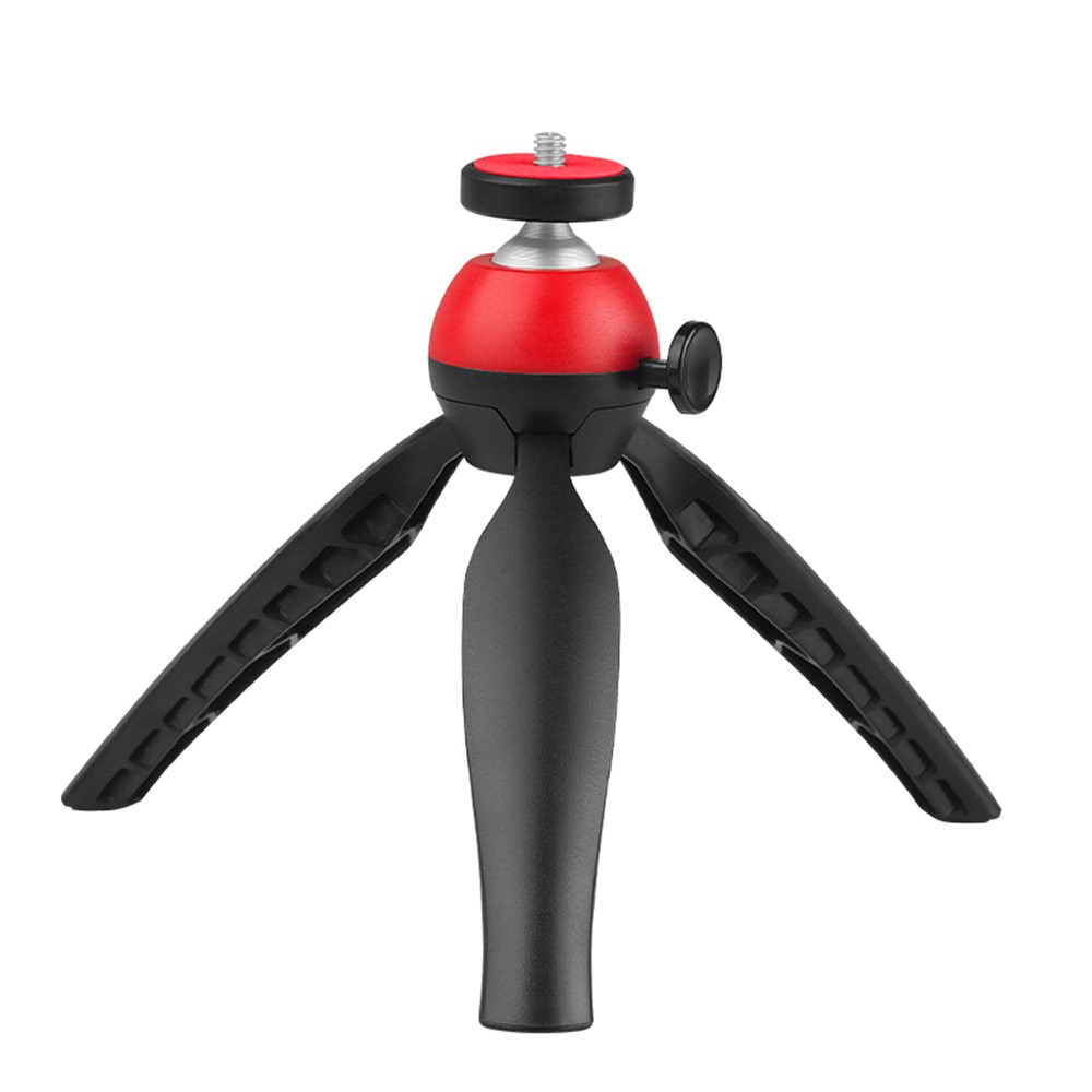 ADAI 360 Degree Ball Head Desktop Tripod Video Live Phone Selfie Camera Photography Bracket - Red-1