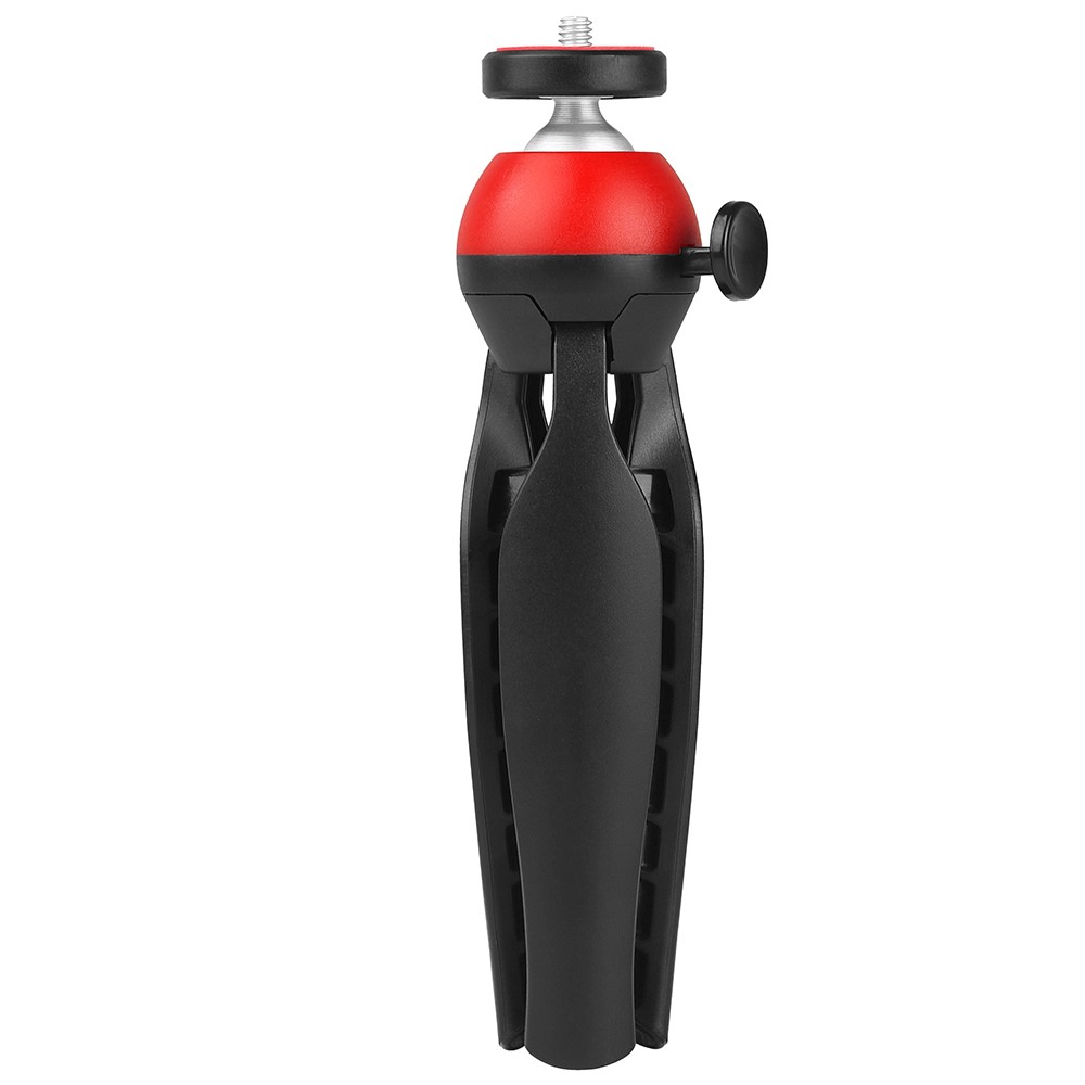 ADAI 360 Degree Ball Head Desktop Tripod Video Live Phone Selfie Camera Photography Bracket - Red-2