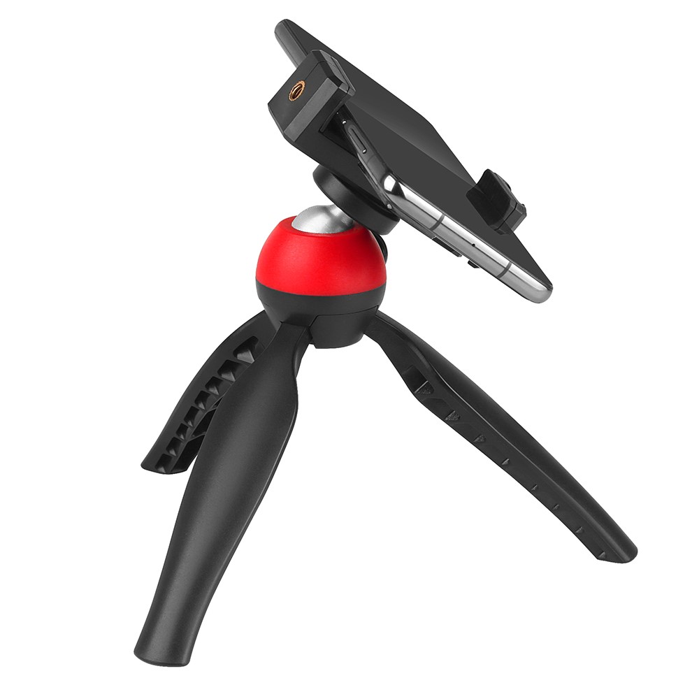 ADAI 360 Degree Ball Head Desktop Tripod Video Live Phone Selfie Camera Photography Bracket - Red-6
