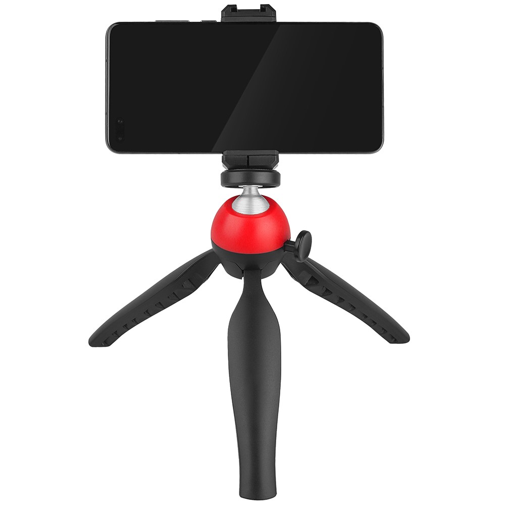 ADAI 360 Degree Ball Head Desktop Tripod Video Live Phone Selfie Camera Photography Bracket - Red-7