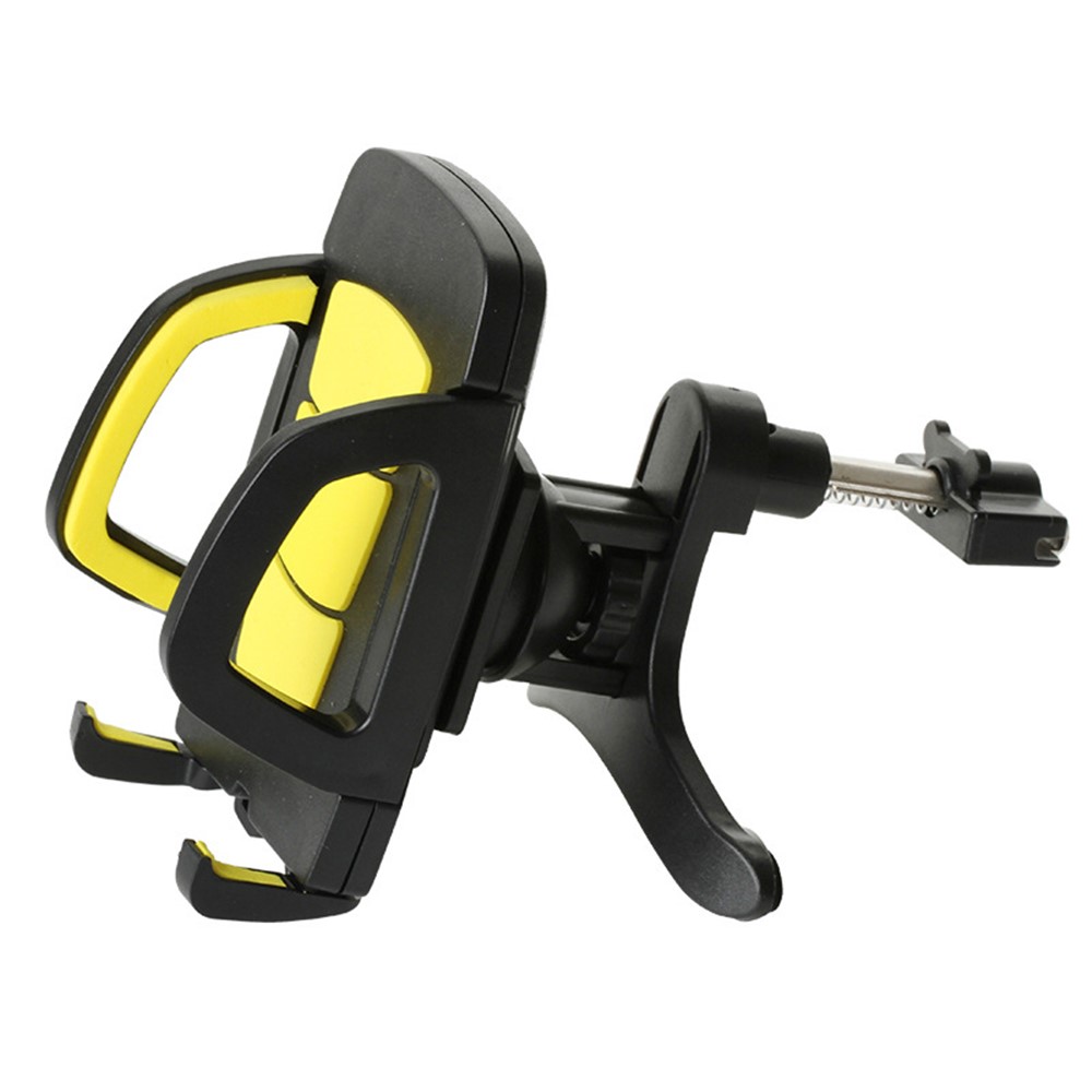 X0403 Universal Car Air Outlet Car Phone Holder Mount Stand Adjustable Mobile Phone GPS Bracket - Yellow-1
