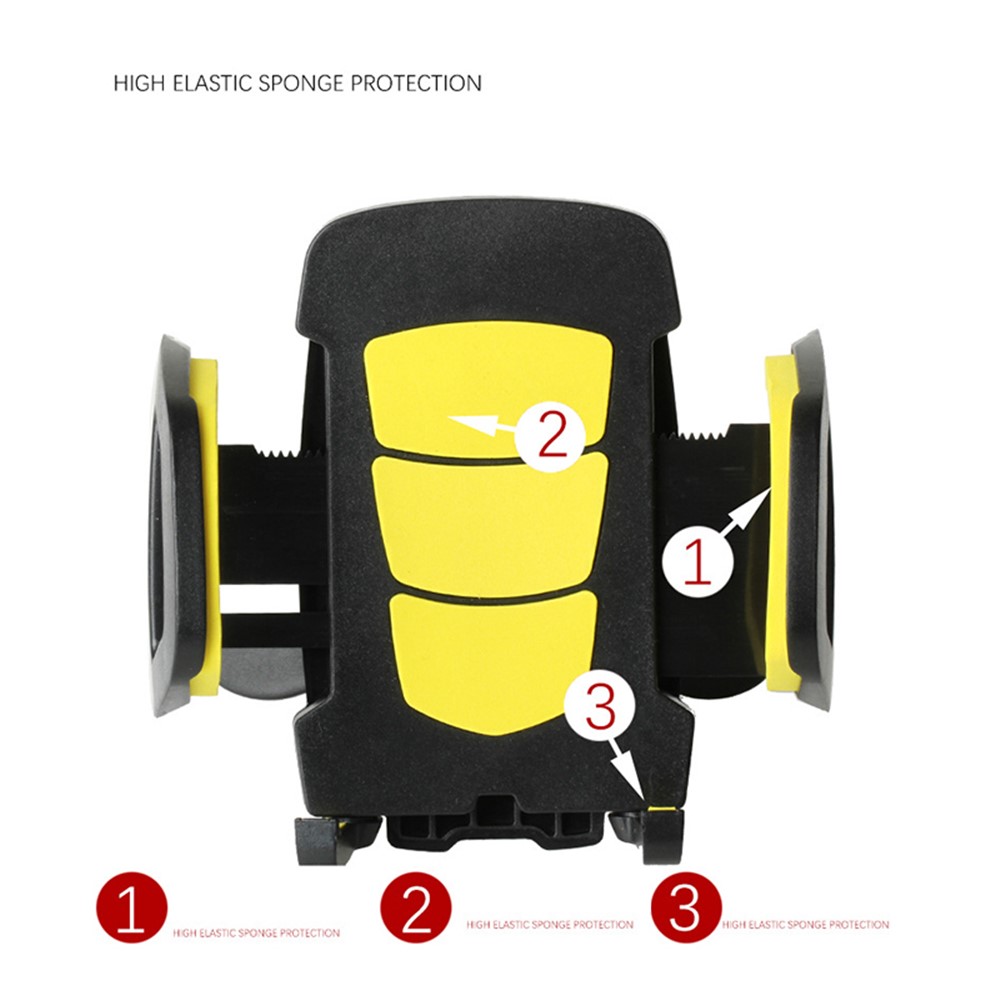 X0403 Universal Car Air Outlet Car Phone Holder Mount Stand Adjustable Mobile Phone GPS Bracket - Yellow-2