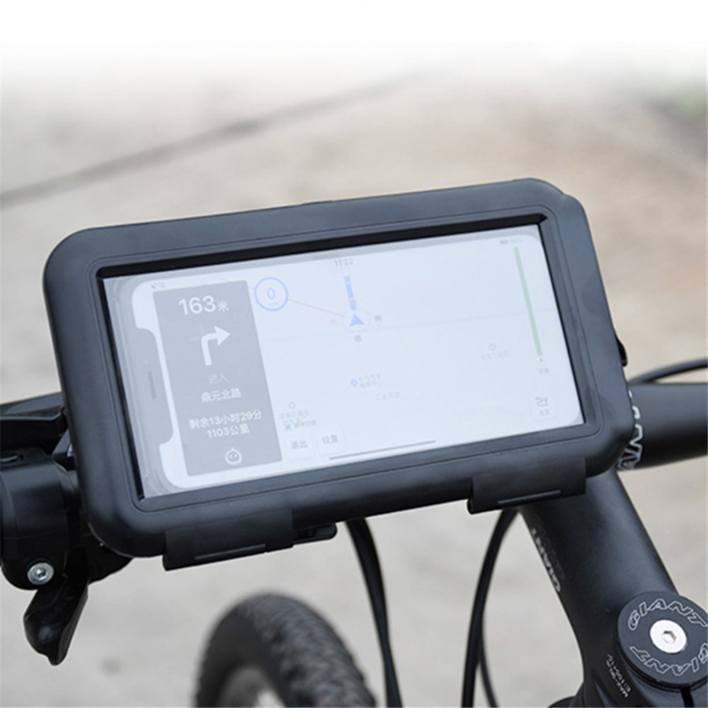 S2102 Motorcycle Phone Bag Bicycle Rear View Mirror Mount Holder Stand Waterproof Case Cover-3
