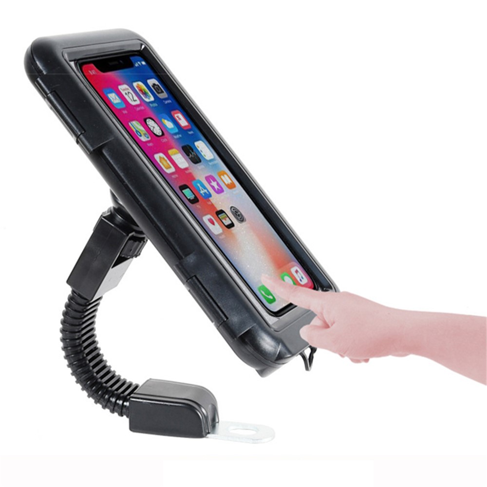 S2102 Motorcycle Phone Bag Bicycle Rear View Mirror Mount Holder Stand Waterproof Case Cover-5