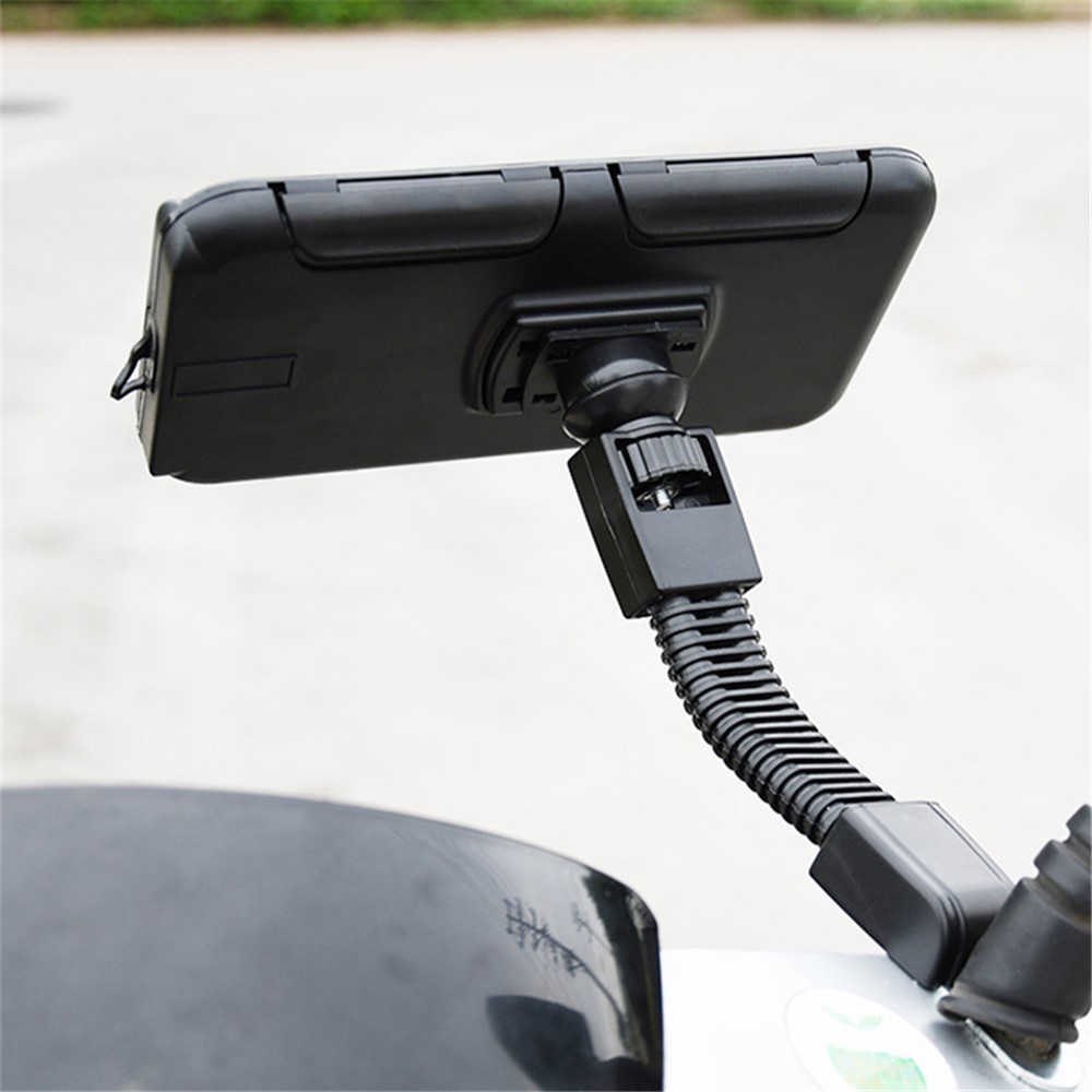S2102 Motorcycle Phone Bag Bicycle Rear View Mirror Mount Holder Stand Waterproof Case Cover-6