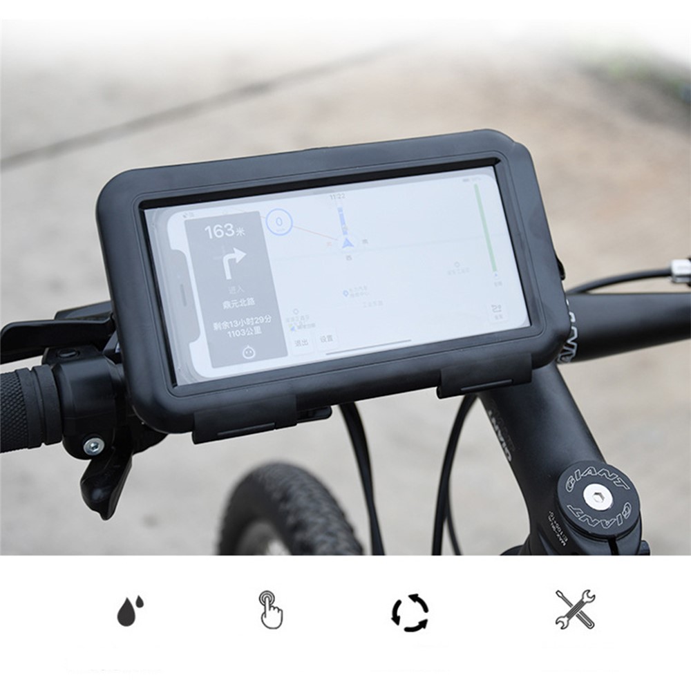 S2102 Bicycle Phone Holder Stand Motorcycle Scooter Handlebar Mount Waterproof Bag Cases Bag Bracket-2
