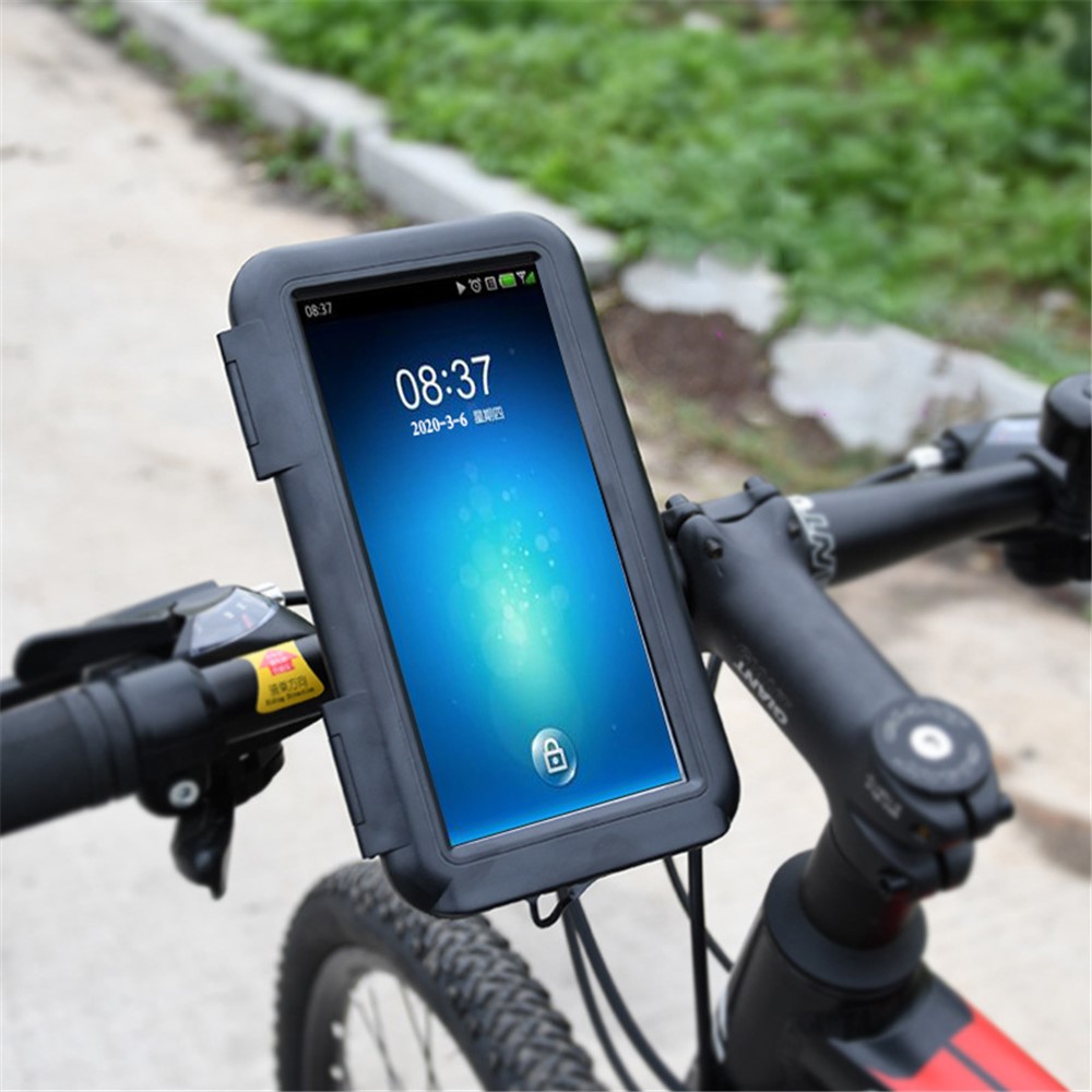 S2102 Bicycle Phone Holder Stand Motorcycle Scooter Handlebar Mount Waterproof Bag Cases Bag Bracket-6