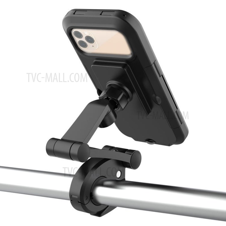 HL-69 Adjustable Motorcycle Bike Phone Holder Case Outdoor Waterproof Handlebar Mobile Support Mount-3