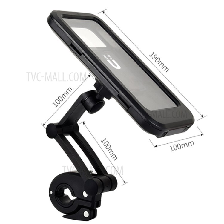 HL-69 Adjustable Motorcycle Bike Phone Holder Case Outdoor Waterproof Handlebar Mobile Support Mount-6