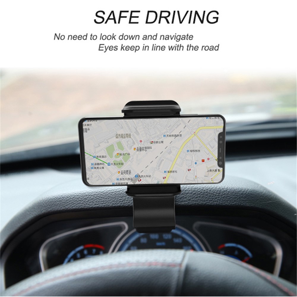 Universal Dashboard Car Phone Holder Clip Mount Stand 360 Degree Rotatable GPS Display Bracket - Green-3