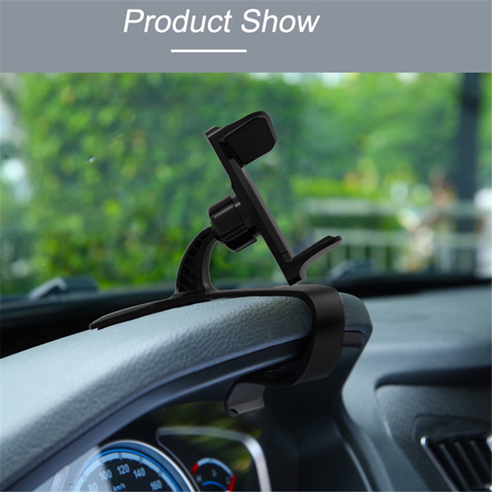 Universal Dashboard Car Phone Holder Clip Mount Stand 360 Degree Rotatable GPS Display Bracket - Green-7