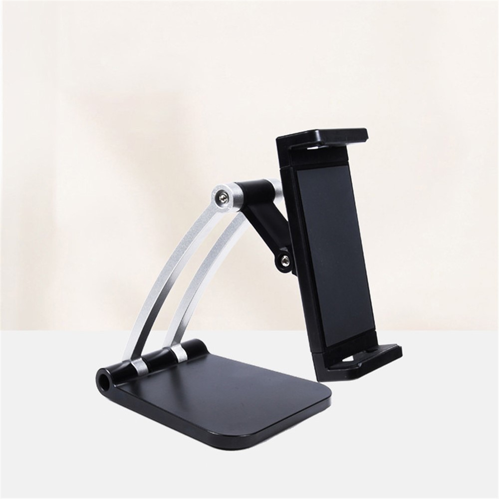 Q010 Desktop Folding Phone Mount Stand Bracket 360 Degree Rotation Adjustable Angle Table Tablet Holder - White-4