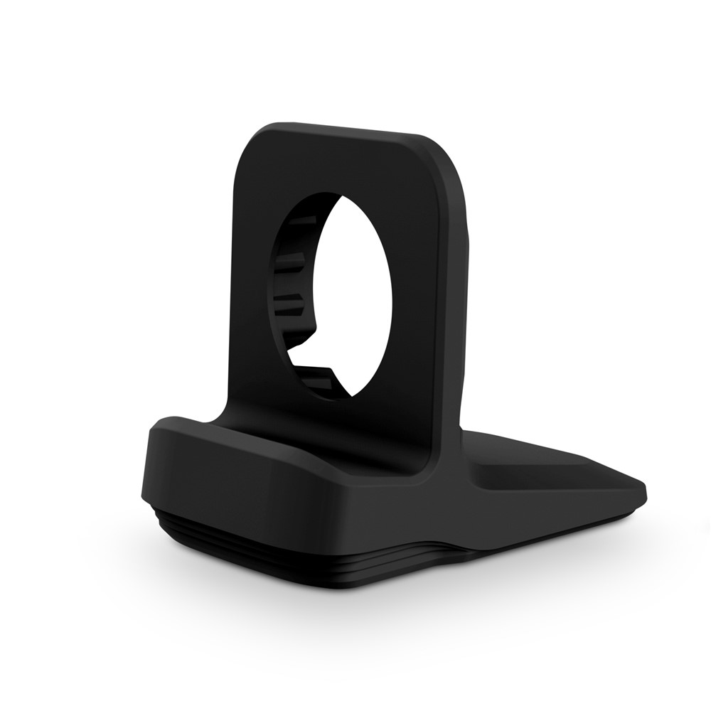 Silicone Base Phone Holder Charger Stand Charging Dock Station Bracket for Apple Watch - Black-3