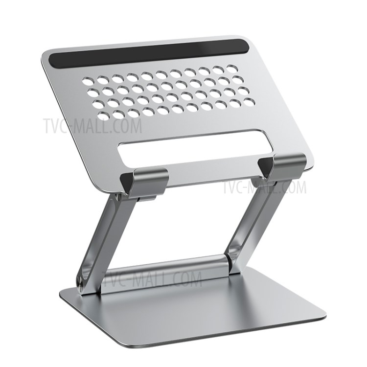 L02 Aluminum Alloy Dual Arm Foldable Desktop Tablet Holder Cooling Bracket Stand - Silver-2
