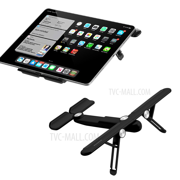 Wholesale MOMAX FOLD STAND Aircraft Shape Laptop Tablet Folding Bracket  Desktop Notebook Holder Stand - Black from China | TVC-Mall.com