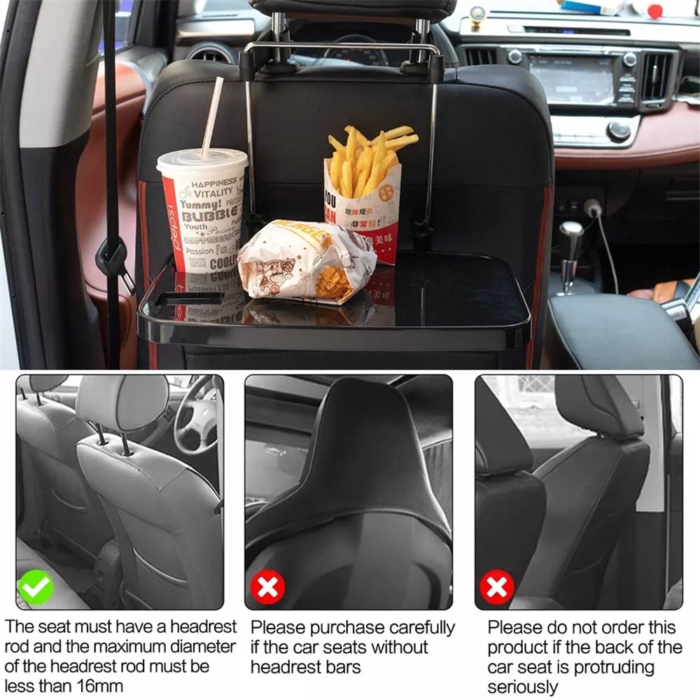 SHUNWEI SD-1502B Car Mount Laptop Stand Steering Wheel Tray Foldable Seat Back Desk for Food Eating Drink Notebook-5