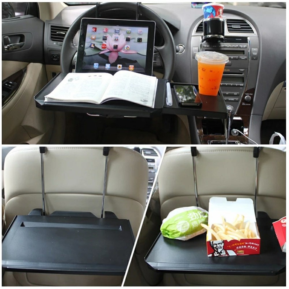 SHUNWEI SD-1508B Car Seat Mount Foldable Dining Tray with Drawer Steering Wheel Notebook Table-2
