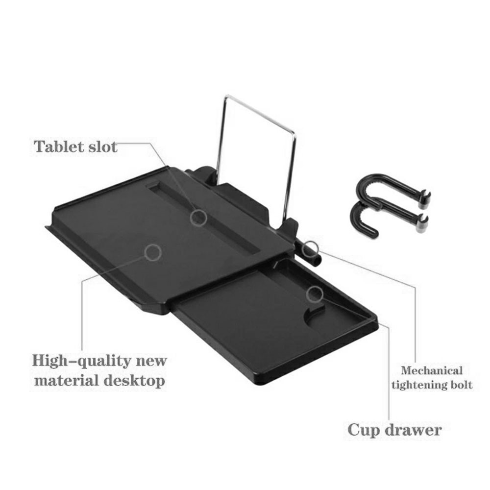 SHUNWEI SD-1508B Car Seat Mount Foldable Dining Tray with Drawer Steering Wheel Notebook Table-5