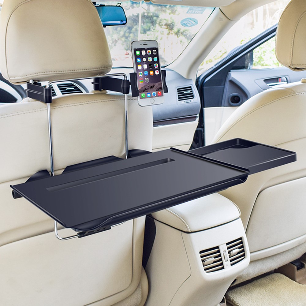 SHUNWEI SD-1528 Car Seat Back Food Tray Multifunctional Laptop Desk with Phone Holder and Drawer-3