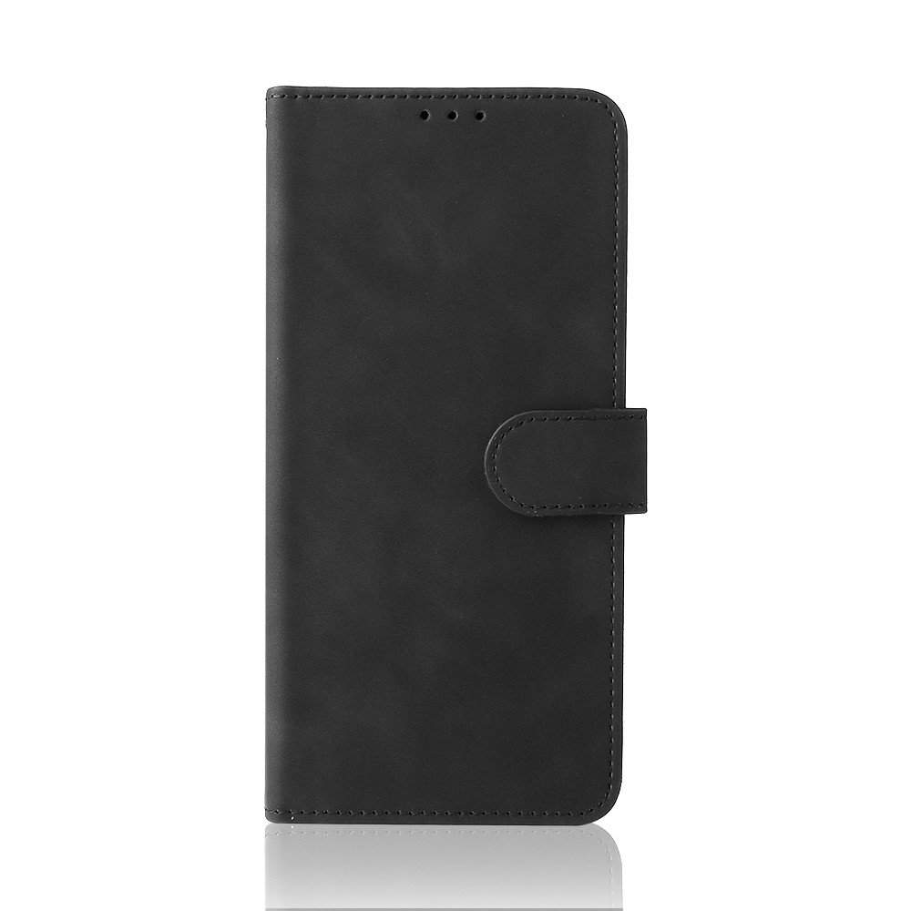 Flip Folio Stand Skin-touch Feeling PU Leather Wallet Magnetic Protective Case with Strap for ZTE Blade V30 Vita - Black-7