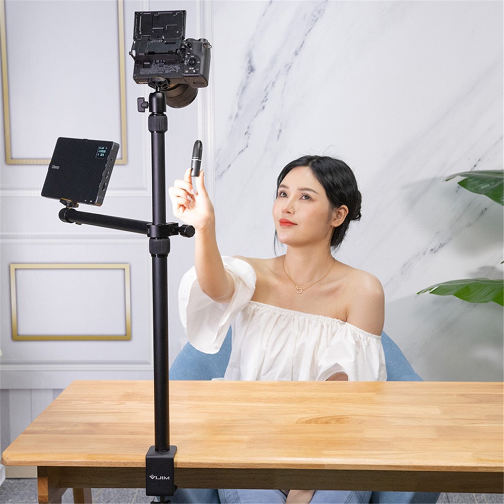 ULANZI VIJIM LS02 Universal 1/4 Screw Desk Mount Stand Adjustable Light Stand with 360° Ball Head for DSLR Camera/Ring Light/Webcam-7