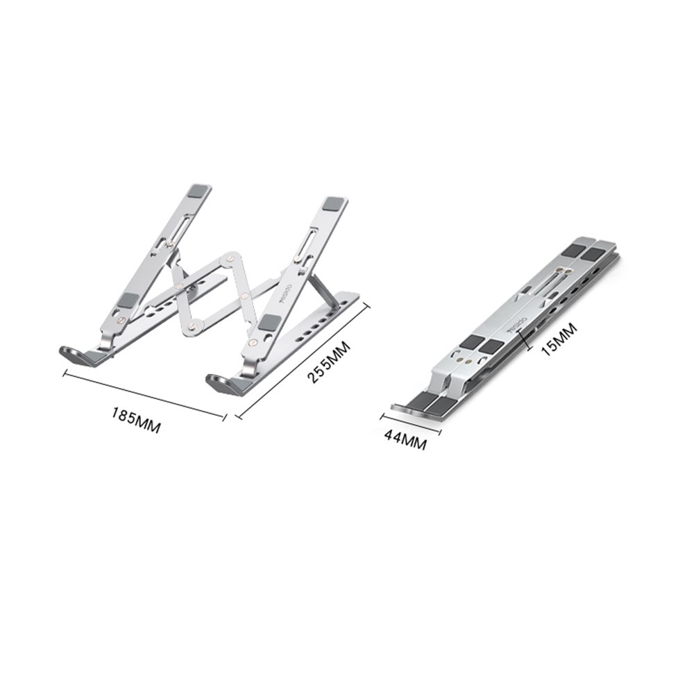 YESIDO LP01 7-Gear Height Adjustable 11-16 inch Notebook Holder Stand Desktop Foldable Aluminum Alloy Laptop Heat Dissipation Bracket-9