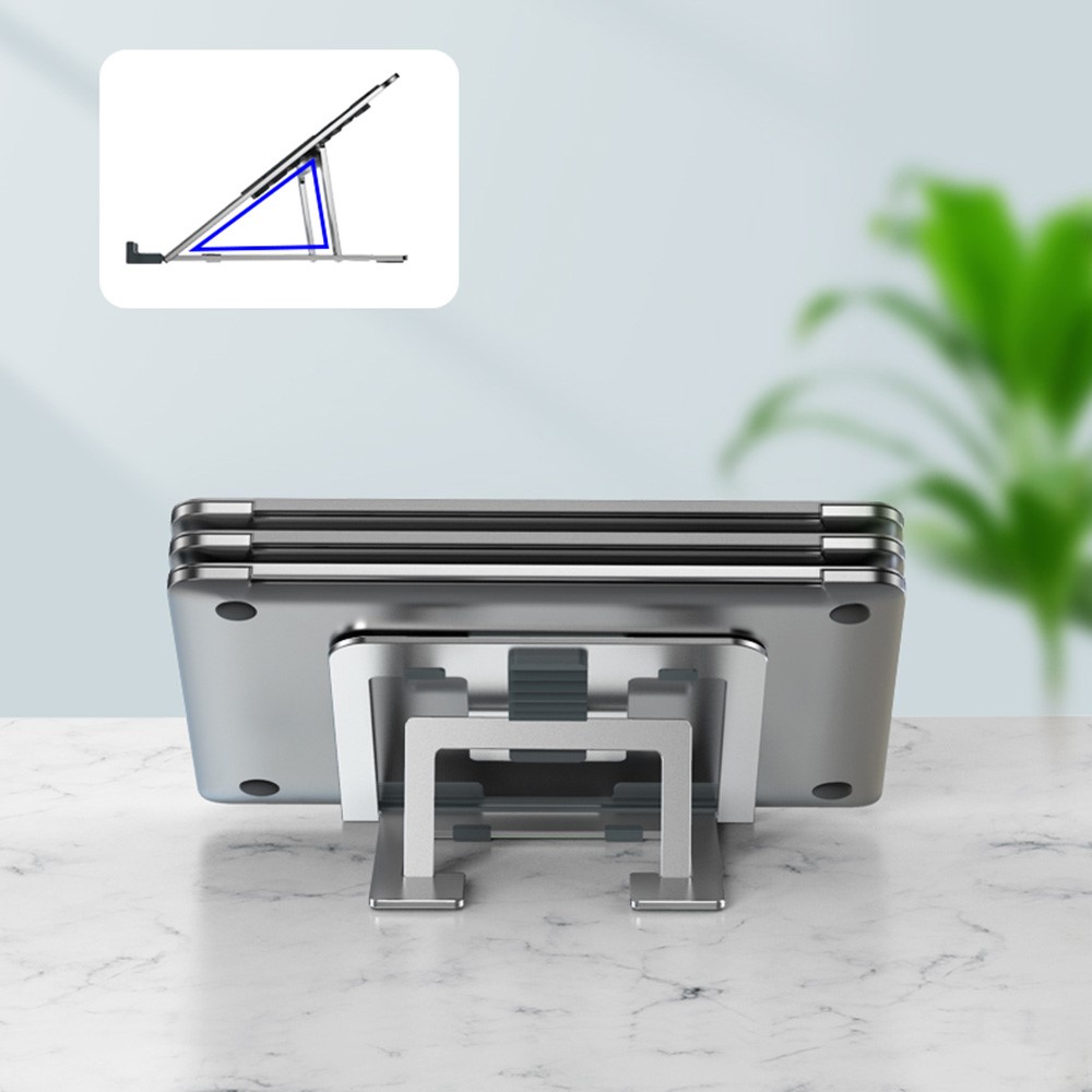 YESIDO LP02 8-Gear Height Adjustable 11-17 inch Notebook Holder Aluminum Alloy Foldable Desktop Laptop Heat Dissipation Stand-3