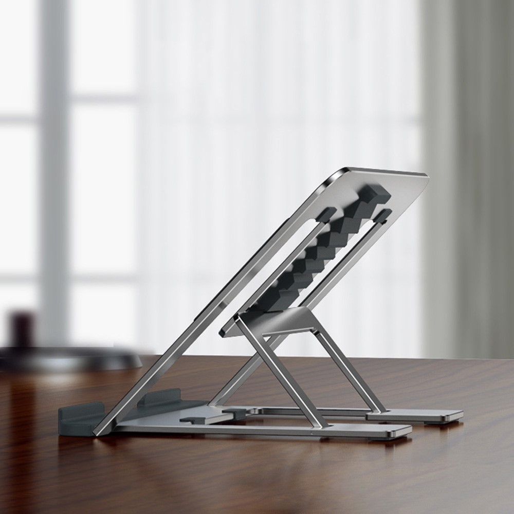 YESIDO LP02 8-Gear Height Adjustable 11-17 inch Notebook Holder Aluminum Alloy Foldable Desktop Laptop Heat Dissipation Stand-6