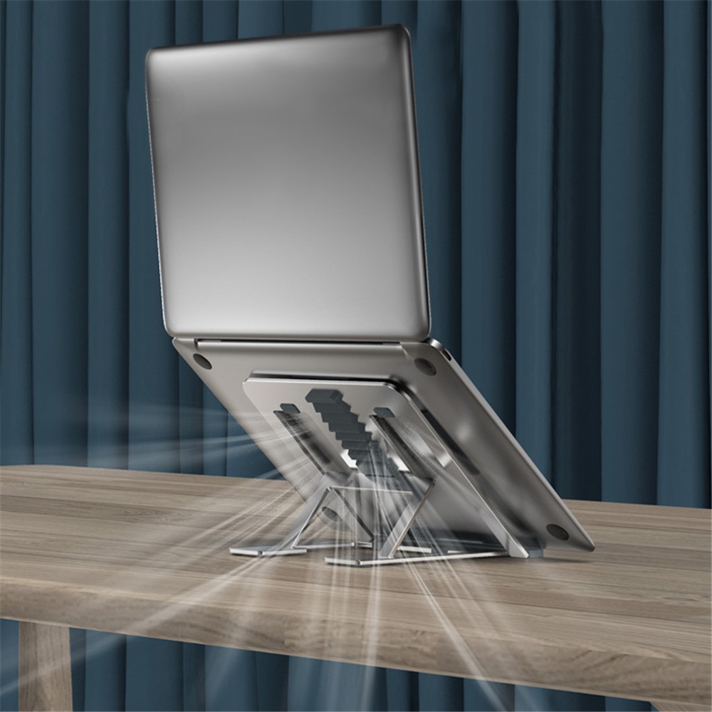 YESIDO LP02 8-Gear Height Adjustable 11-17 inch Notebook Holder Aluminum Alloy Foldable Desktop Laptop Heat Dissipation Stand-7
