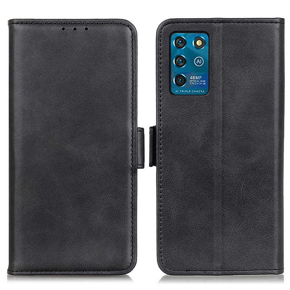 Non-slip Grip Side Magnetic Clasp PU Leather Wallet Stand Case Phone Shell for ZTE Blade V30 Vita - Black-1
