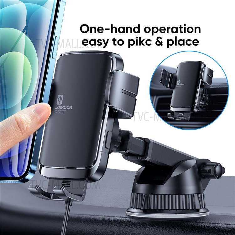 JOYROOM JR-ZS242 15W Rotatable Car Dashboard Wireless Charger Air Vent Fast Charging Phone Holder Bracket-2