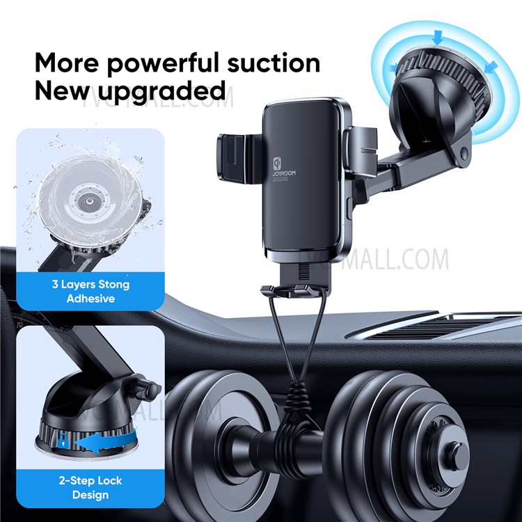 JOYROOM JR-ZS242 15W Rotatable Car Dashboard Wireless Charger Air Vent Fast Charging Phone Holder Bracket-4