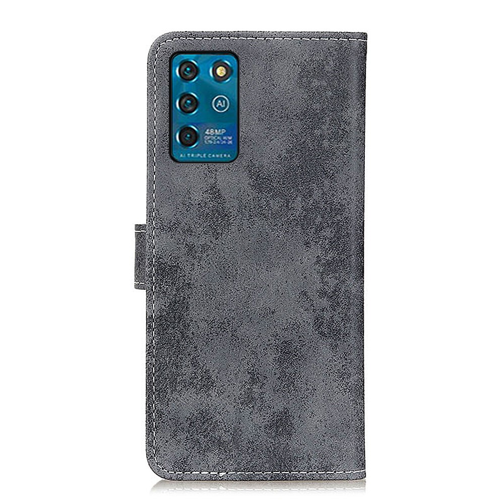 Retro Style Magnetic Clasp PU Leather Wallet Stand Well-protected Phone Cover Case for ZTE Blade V30 Vita - Grey-3